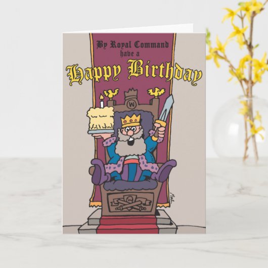 Carte d'anniversaire du roi Wally (Fleur jaune)