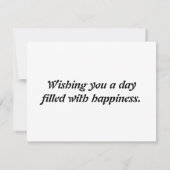 Carte d'anniversaire du rose de Sharon (Dos)