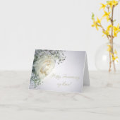 Carte d'anniversaire du Rose du coin jaune pâle (Fleur jaune)