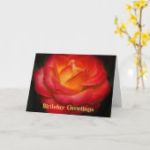 Carte d'anniversaire du Rose flamand (Fleur jaune)
