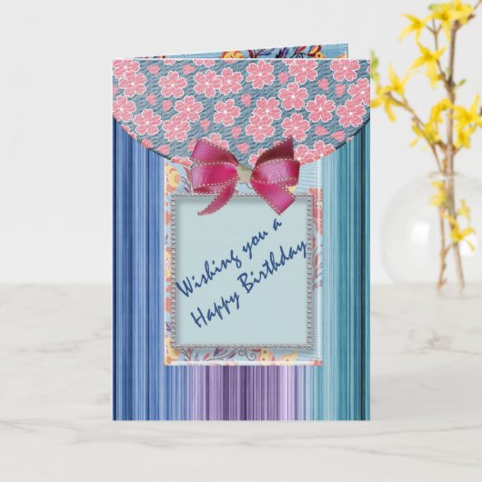 Carte d'anniversaire du Scrapbook (Fleur jaune)