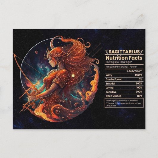 Carte d'anniversaire du signe du zodiaque Sagittai (Devant)