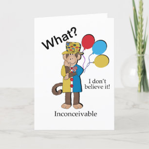 Carte d'anniversaire du singe vieillissant