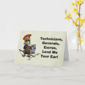 Carte d'anniversaire du soldat de radio de jambon (Fleur jaune)