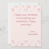 Carte d'anniversaire du Spa de chat intérieur (Dos)