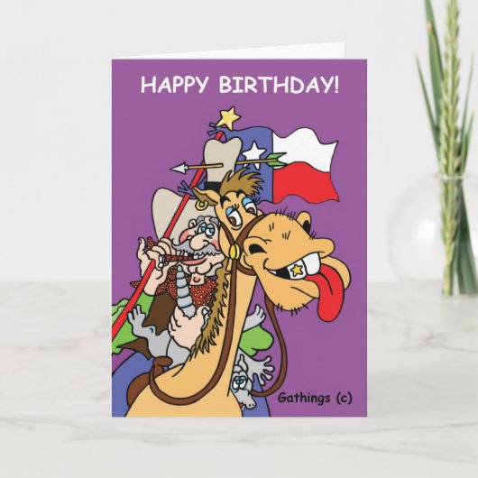 CARTE D'ANNIVERSAIRE DU TEXAS (Devant)