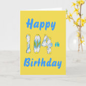 carte d'anniversaire du Th 104 (Fleur jaune)