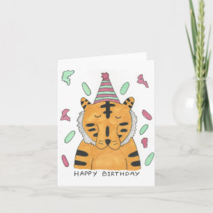 Carte d'anniversaire du tigre