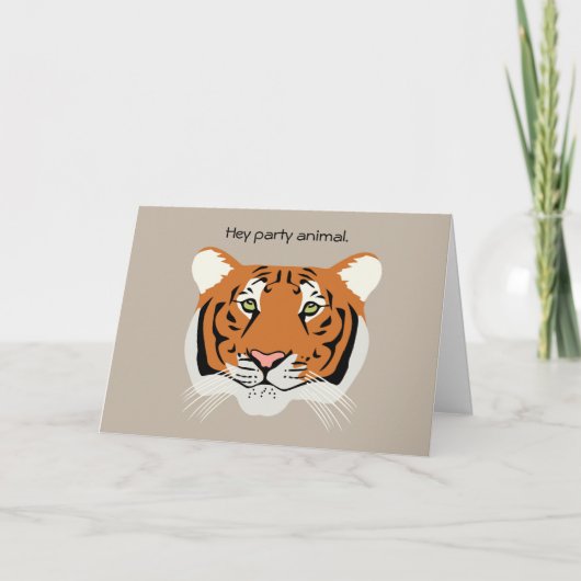 Carte d'anniversaire du tigre (Devant)