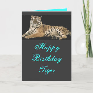 Carte d'anniversaire du tigre