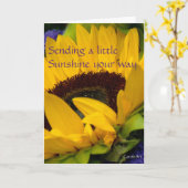 Carte d'anniversaire du tournesol Demeure (Fleur jaune)