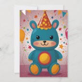 Carte d'anniversaire du Tracteur rose mignonne (Dos)