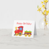 Carte d'anniversaire du train (Fleur jaune)