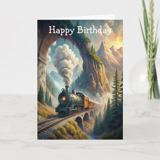 Carte d'anniversaire du train (Devant)