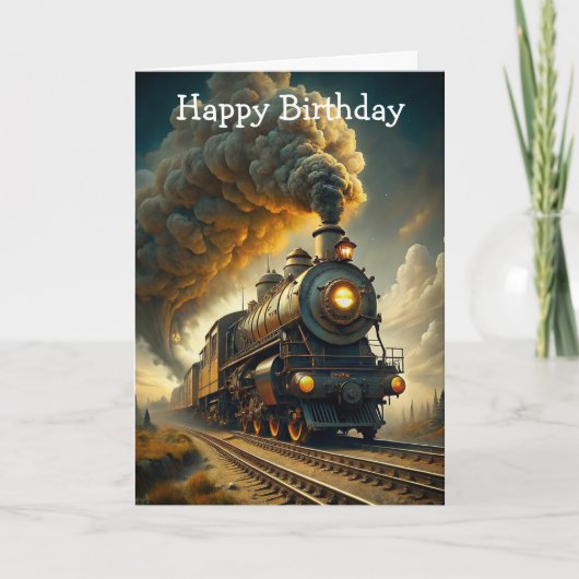 Carte d'anniversaire du train (Devant)