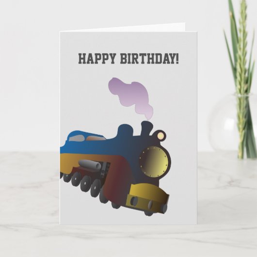 Carte d'anniversaire du train (Devant)