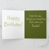 Carte d'anniversaire du ver de livre (Intérieur)