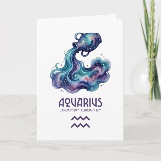 Carte d'anniversaire du Verseau (Devant)