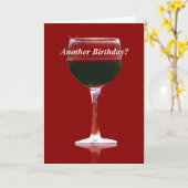 Carte d'anniversaire du vin amusant (Fleur jaune)
