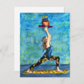 Carte d'anniversaire du yoga (Devant / Derrière)