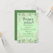 Carte d'anniversaire d'un ami (Devant/Arrière en situation)