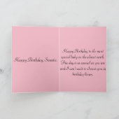 Carte d'anniversaire d'un an mignonne (Intérieur)