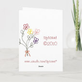 Carte d'anniversaire d'un bouquet arc-en-ciel pour (Dos)