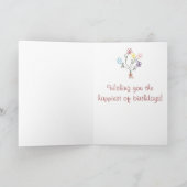 Carte d'anniversaire d'un bouquet arc-en-ciel pour (Intérieur)