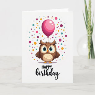 Carte d'anniversaire d'un joli oiseau