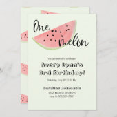 Carte d'anniversaire d'un Melon pour garçon ou fil (Devant / Derrière)