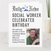 Carte d'anniversaire d'un travailleur social pour  (Devant)
