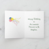 Carte d'anniversaire d'une chevelure Brown de (Intérieur)