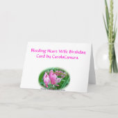Carte d'anniversaire d'une femme du coeur saignant (Dos)