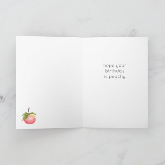 Carte d'anniversaire d'une pêche douce (Intérieur)