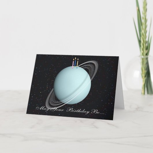 Carte d'anniversaire d'Uranus de planète (Devant)