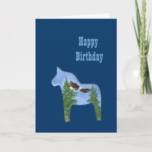 Carte d'anniversaire Eagle Horse (Devant)