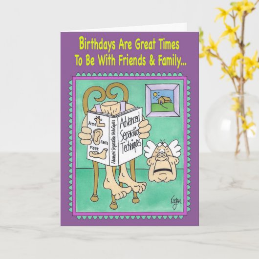 Carte d'anniversaire ECCENTRIC HERMIT (Fleur jaune)