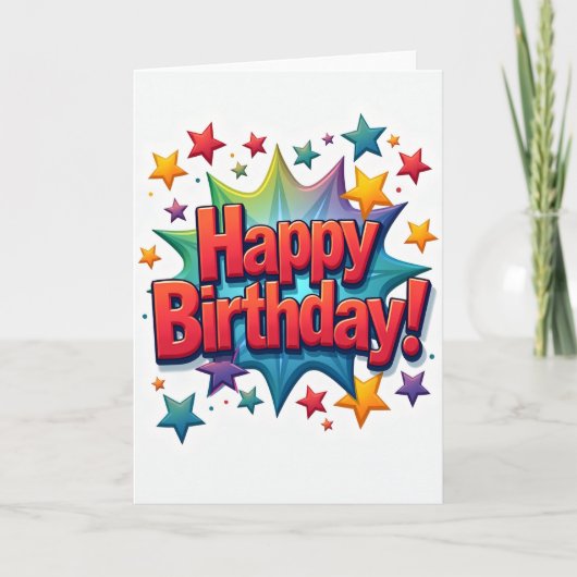Carte d'anniversaire éclatante (Devant)