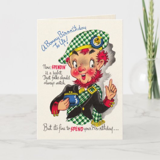 Carte d'anniversaire écossaise drôle (Devant)