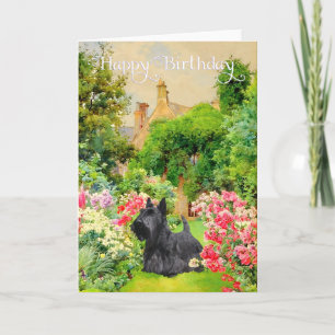 Carte d'anniversaire écossaise Terrier