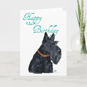 Carte d'anniversaire écossaise Terrier