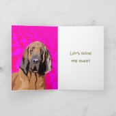 Carte d'anniversaire Editable Blood Hound photo et (Intérieur)