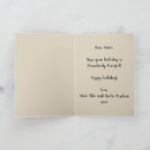 Carte d'anniversaire éditable de chat noir d'art p (Intérieur)