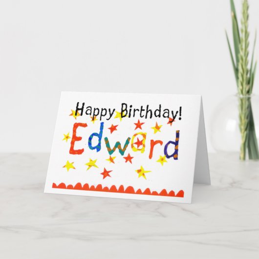 Carte d'anniversaire 'Edward' (Devant)