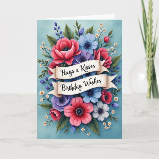 Carte d'anniversaire effervescente (Devant)