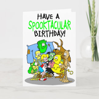 Carte d'anniversaire éffrayante pour les filles.