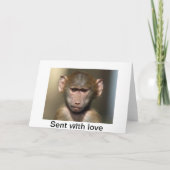 Carte d'anniversaire effrontée de singe - (Dos)