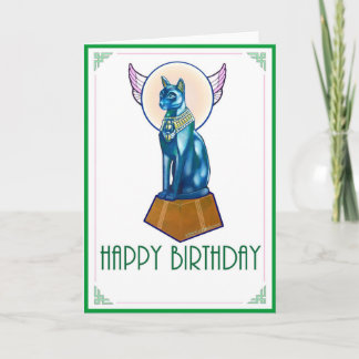 Carte d'anniversaire égyptienne pour chats