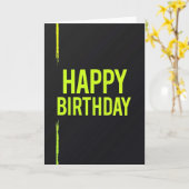 Carte d'anniversaire Electric Lime (Fleur jaune)