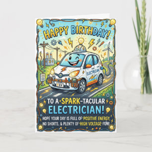 Carte d'anniversaire Électricien